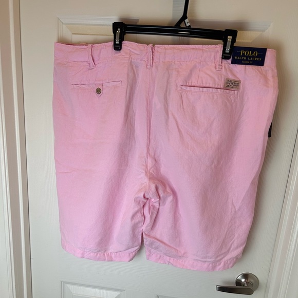 NWT RALPH LAUREN MENS LINEN COTTON BLEND PINK SHORTS SIZE 42 - Picture 2 of 12